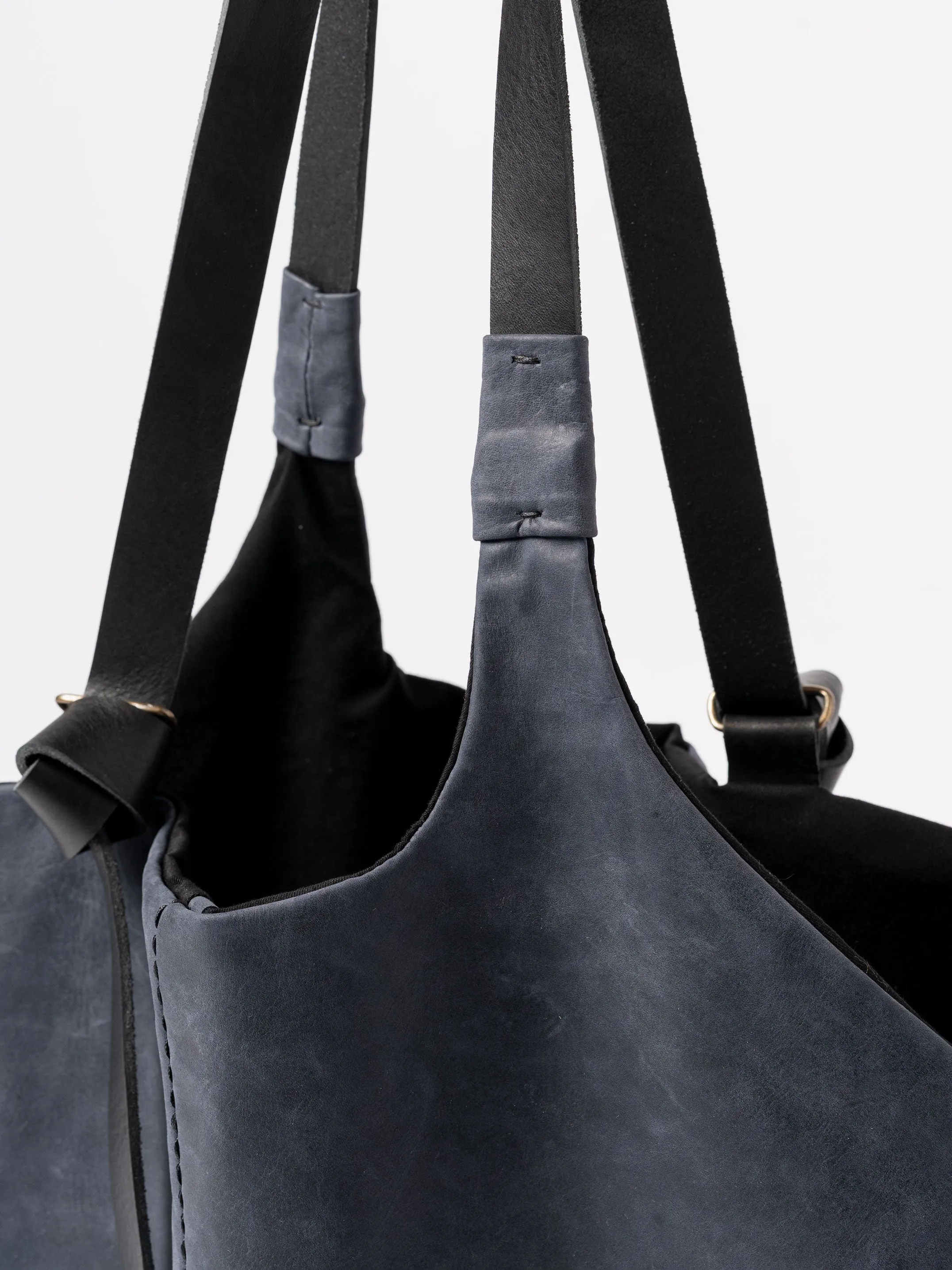 Calfskin and Cotton Shopper