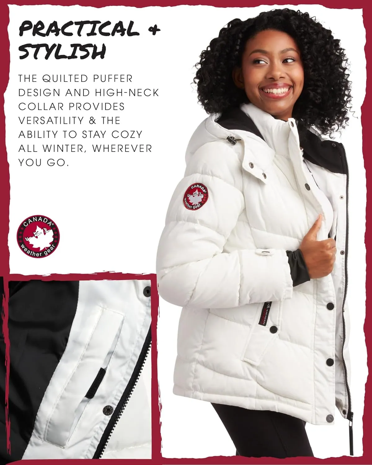 CANADA WEATHER GEAR Women's Winter Coat - Quilted Heavyweight Puffer Parka Coat – Plus Sized Jacket for Women (S-3X)
