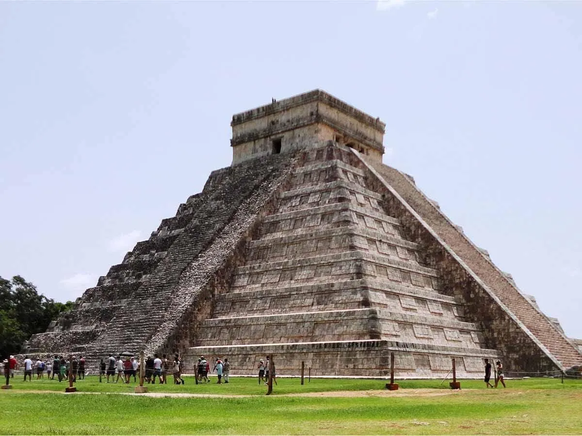 Cancun Maya Pyramid - CANVAS OR PRINT WALL ART (Gallery Wrap - 24 x 32)
