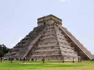 Cancun Maya Pyramid - CANVAS OR PRINT WALL ART (Gallery Wrap - 24 x 32)