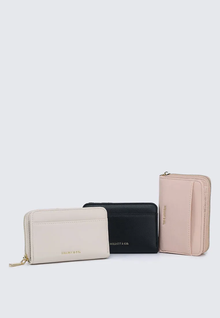 Candy Delight Zip Around Small Wallet  (Beige)