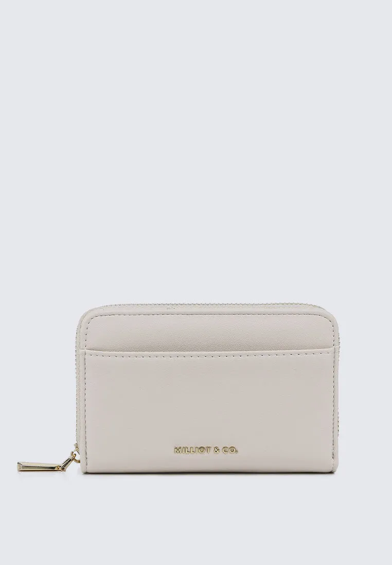 Candy Delight Zip Around Small Wallet  (Beige)