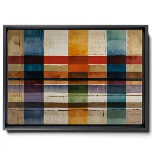 Canvas Print Vibrant Fusion Modern Colorful Abstract Wall Art Prints Canvas Artwork with Red Maya Blue and Orange Palette Texture Canvas Prints, Decor