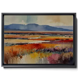 Canvas Print Vibrant Fusion Modern Colorful Abstract Wall Art Prints Canvas Artwork with Red Maya Blue and Orange Palette Texture Canvas Prints, Wall