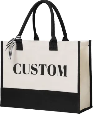 Canvas Tote Bag Bulk Custom Tote Bag Personalized Tote Bags for Women Customize Your Image Custom Logo Bag Personalized Gift for Work
