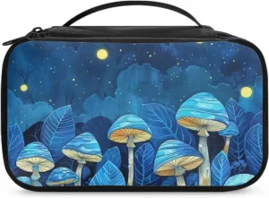 Cartoon Mushroom Makeup Bag for Women Girls Fashion Prints Travel Cosmetic Tote Large Make Up Organizer Compact Toiletry Bags Zipper Pouch Purse Make-up Accessories