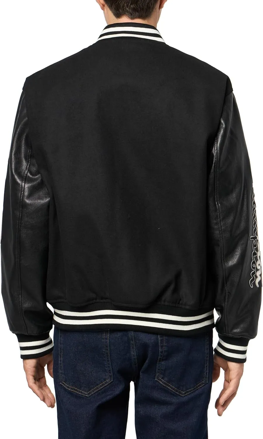 Champion Men's Letterman Varsity Bomber Jacket with Patches