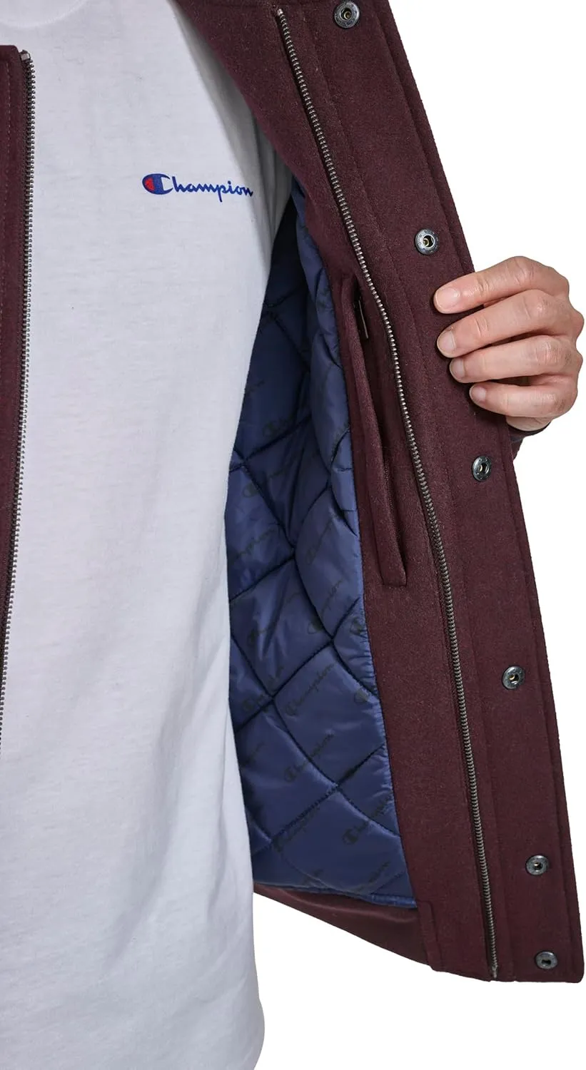 Champion Men's Letterman Varsity Bomber Jacket with Patches