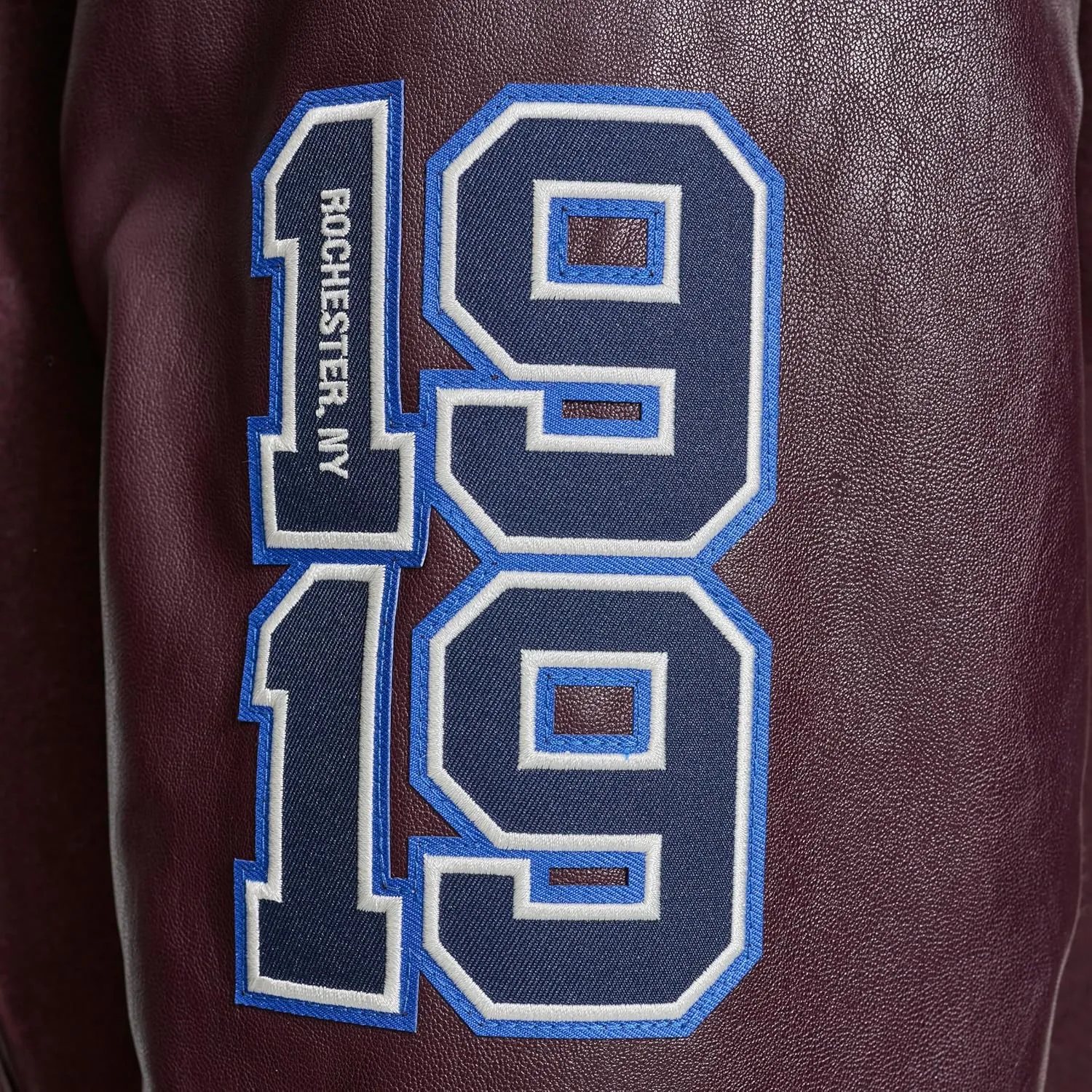 Champion Men's Letterman Varsity Bomber Jacket with Patches