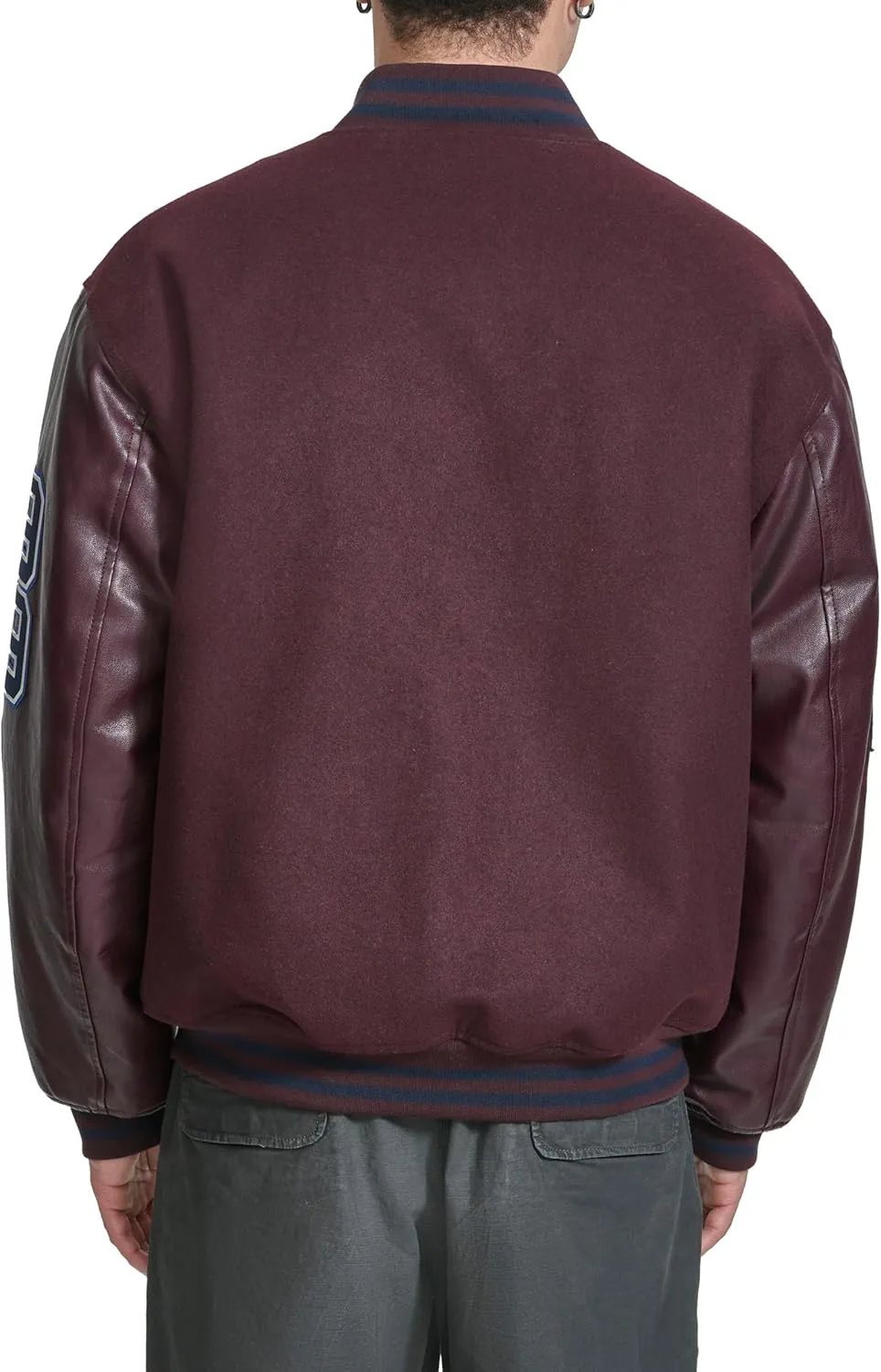 Champion Men's Letterman Varsity Bomber Jacket with Patches