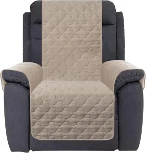 CHHKON Waterproof Nonslip Recliner Cover Stay in Place Dog Couch Chair Cover Furniture Protector Ideal Sofa Slipcovers for Pets and Kids (Beige, 23'')