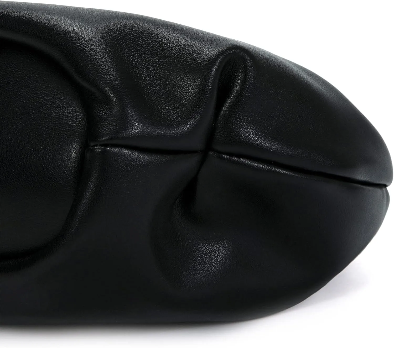 Chic Top Handle Bag for Women Small Ruched Hobo Handbag Soft Faux Leather Tote Bags Purse