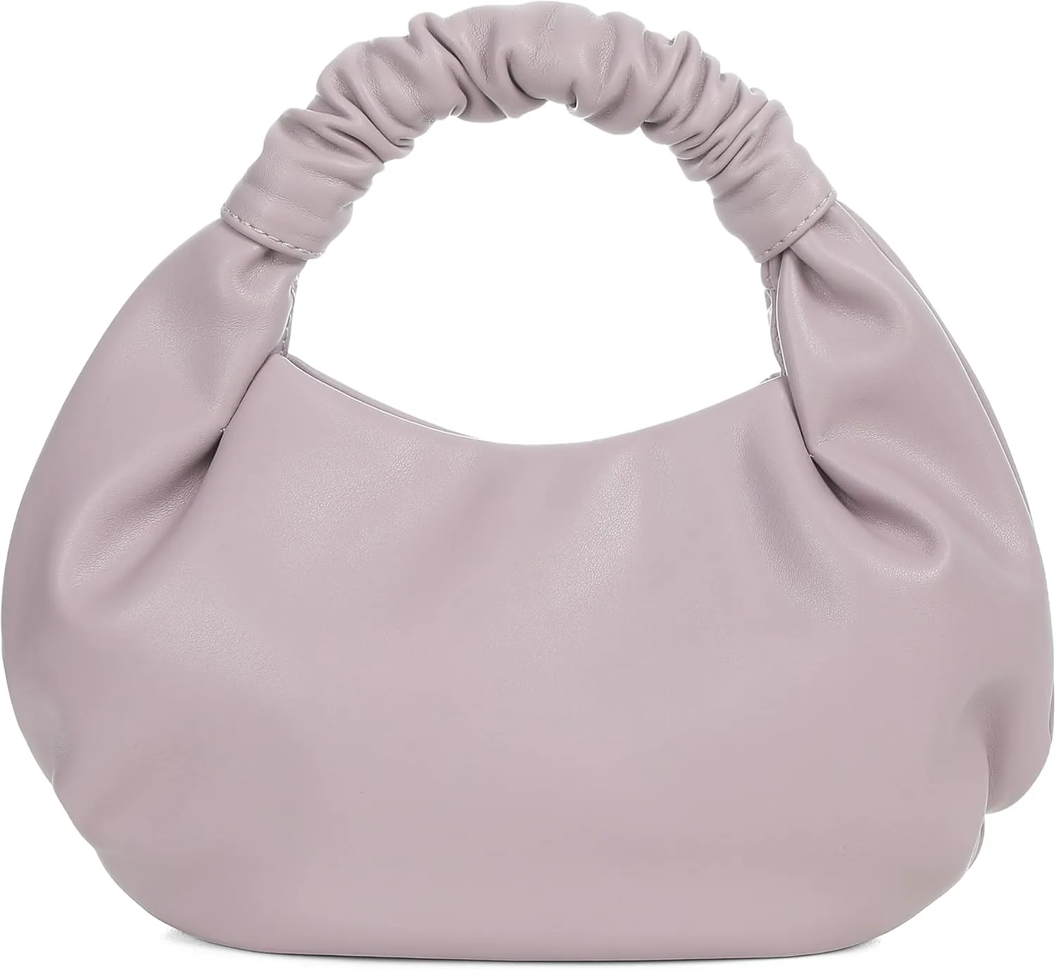 Chic Top Handle Bag for Women Small Ruched Hobo Handbag Soft Faux Leather Tote Bags Purse