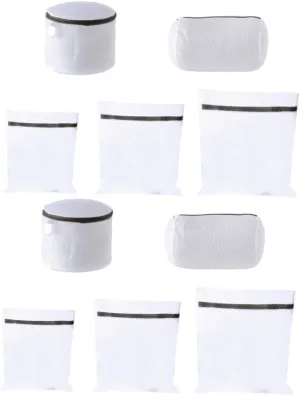 Ciieeo 2sets Delicate Laundry Bag Bra Mesh Pouch Safe for Sweater Knit Underwear Activewear Breathable Nylon Material Travel-friendly 5pcs*2