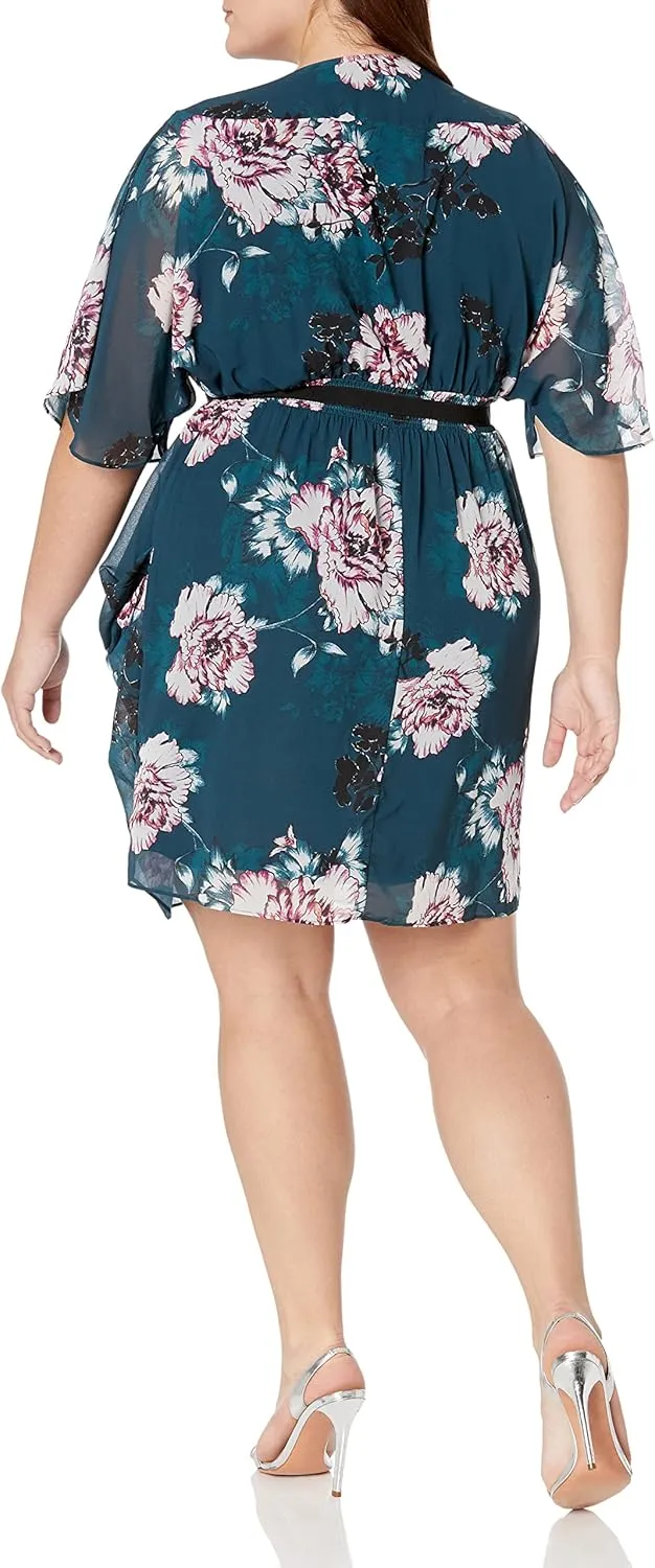 City Chic Women's Citychic Plus Size Dress Col Wrap PRT