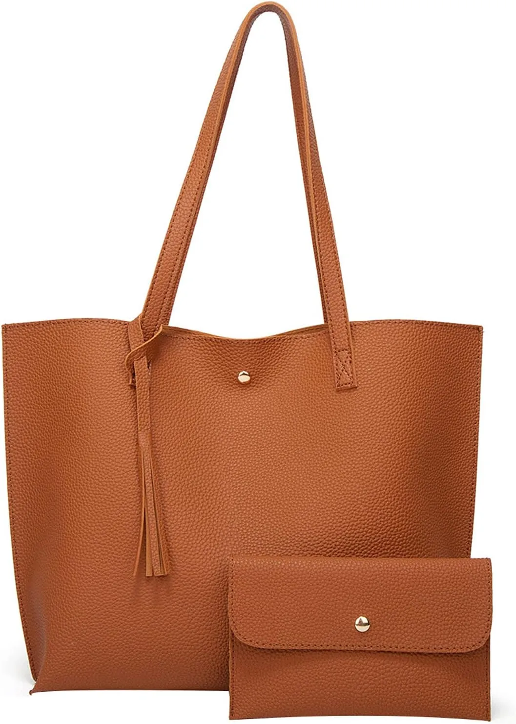 Clear Shoulder Bag for Women Single Shoulder Piece Fashion Tote Tassel Handbag Women's Two Bags (Orange #4, One Size)