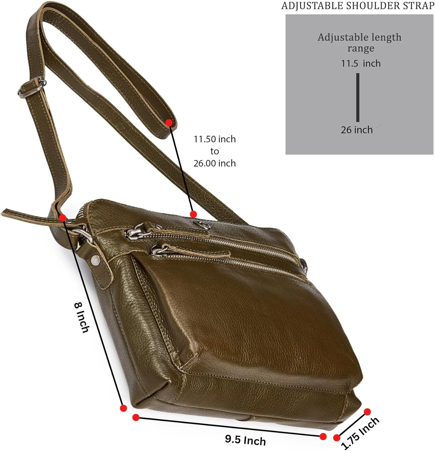 Cochoa Real Leather Soft Crossbody Bags for Women Small Purse Trendy Shoulder Sling Travel Crossover