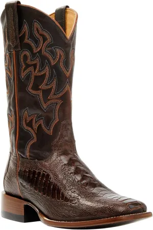 Cody James Men's Antique Cafe Ostrich Leg Exotic Western Boot Broad Square Toe - Bbme-206
