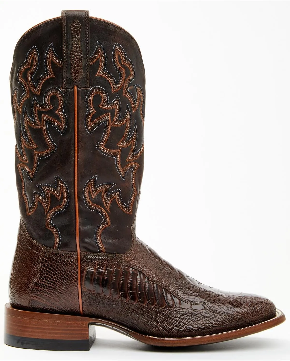 Cody James Men's Antique Cafe Ostrich Leg Exotic Western Boot Broad Square Toe - Bbme-206