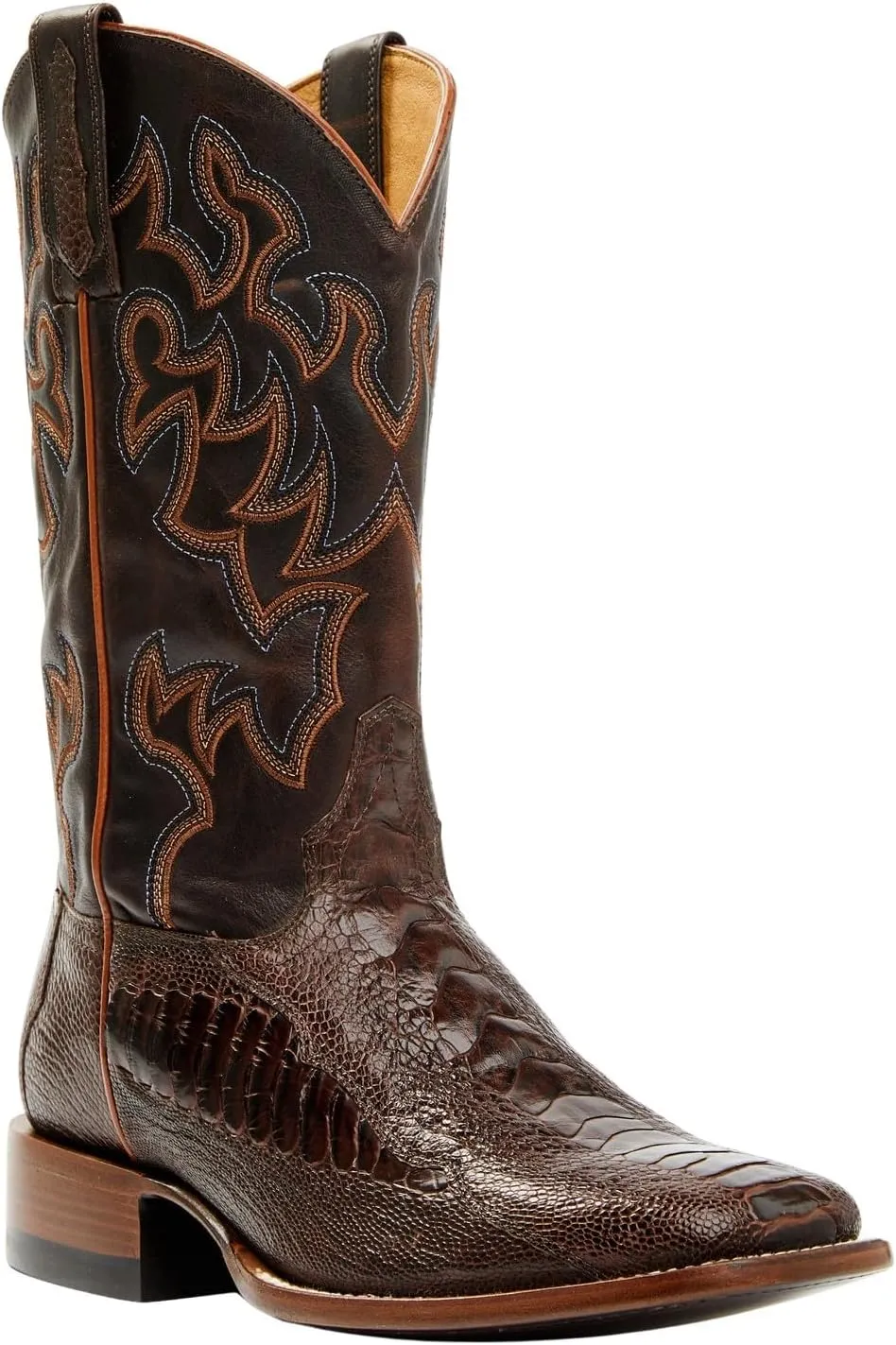 Cody James Men's Antique Cafe Ostrich Leg Exotic Western Boot Broad Square Toe - Bbme-206