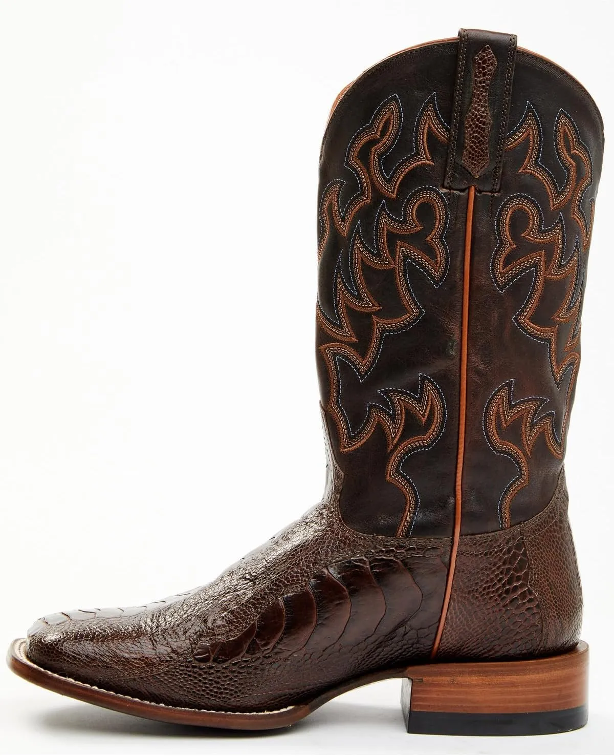 Cody James Men's Antique Cafe Ostrich Leg Exotic Western Boot Broad Square Toe - Bbme-206