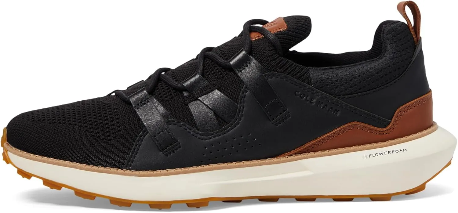 Cole Haan Men's Grand Motion Woven Stitch 2, Black/British Tan/Ivory, 10-M US