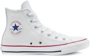 Converse Men's CTAS Leather Hi Top, White, Size 11