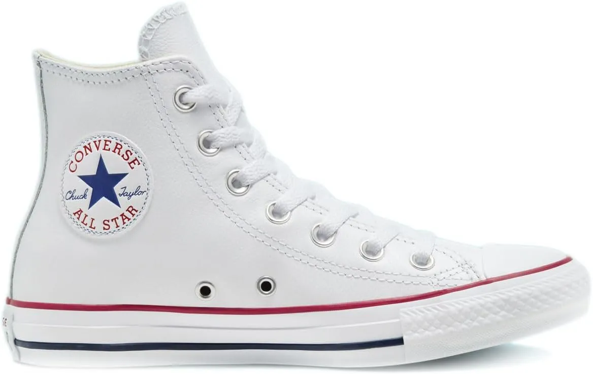 Converse Men's CTAS Leather Hi Top, White, Size 11