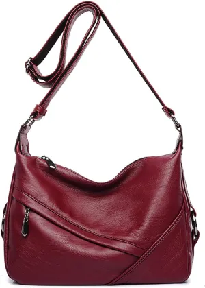 Covelin Women's Medium Retro Sling Shoulder Bag from, Soft Faux Leather Handbag