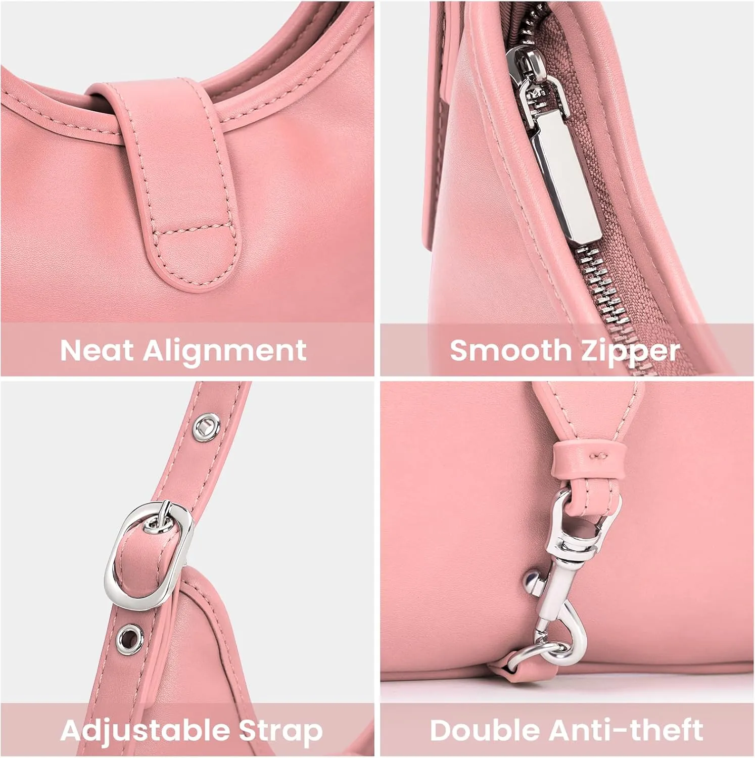 Crescent Shoulder Bag Purses For Women Half Moon Faux Leather Handbag Designer Underarm Hobo Bag Soft Travel