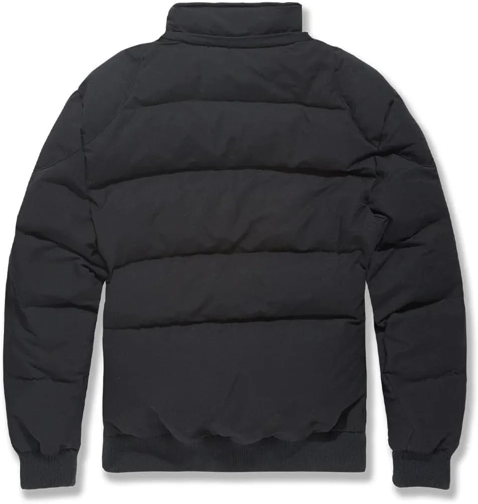 Cross Bay Bomber Jacket with Faux Fur Trim Hood, Quilted,