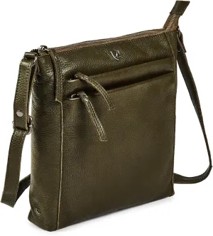 Crossbody Bag for Women Trendy Real Leather Purse Small Soft Pebbled Handbags Crossover Shoulder Pocketbook