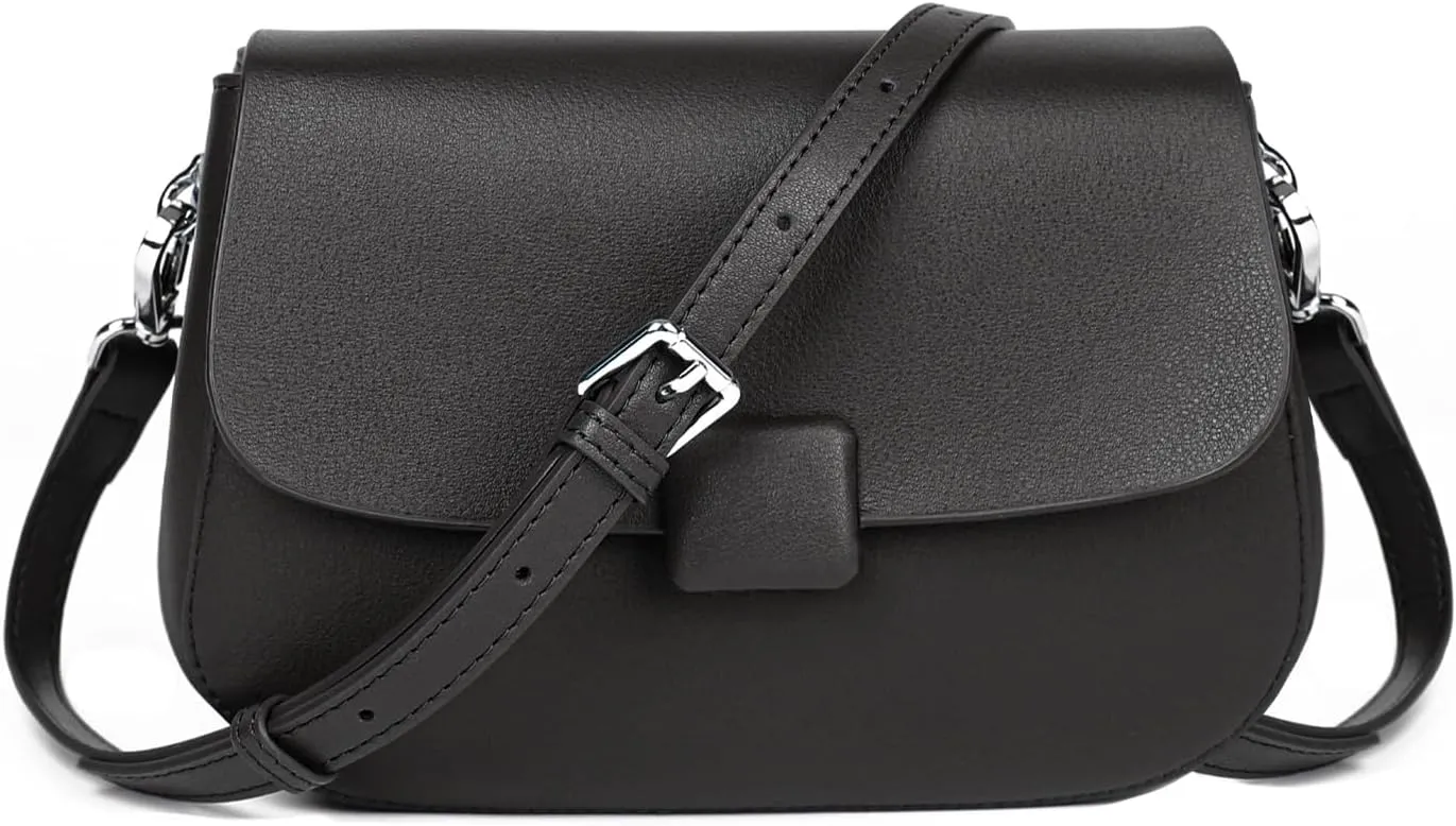 Crossbody Bags for Women, Genuine Leather Shoulder Bags with 2 Removable Adjustable Straps