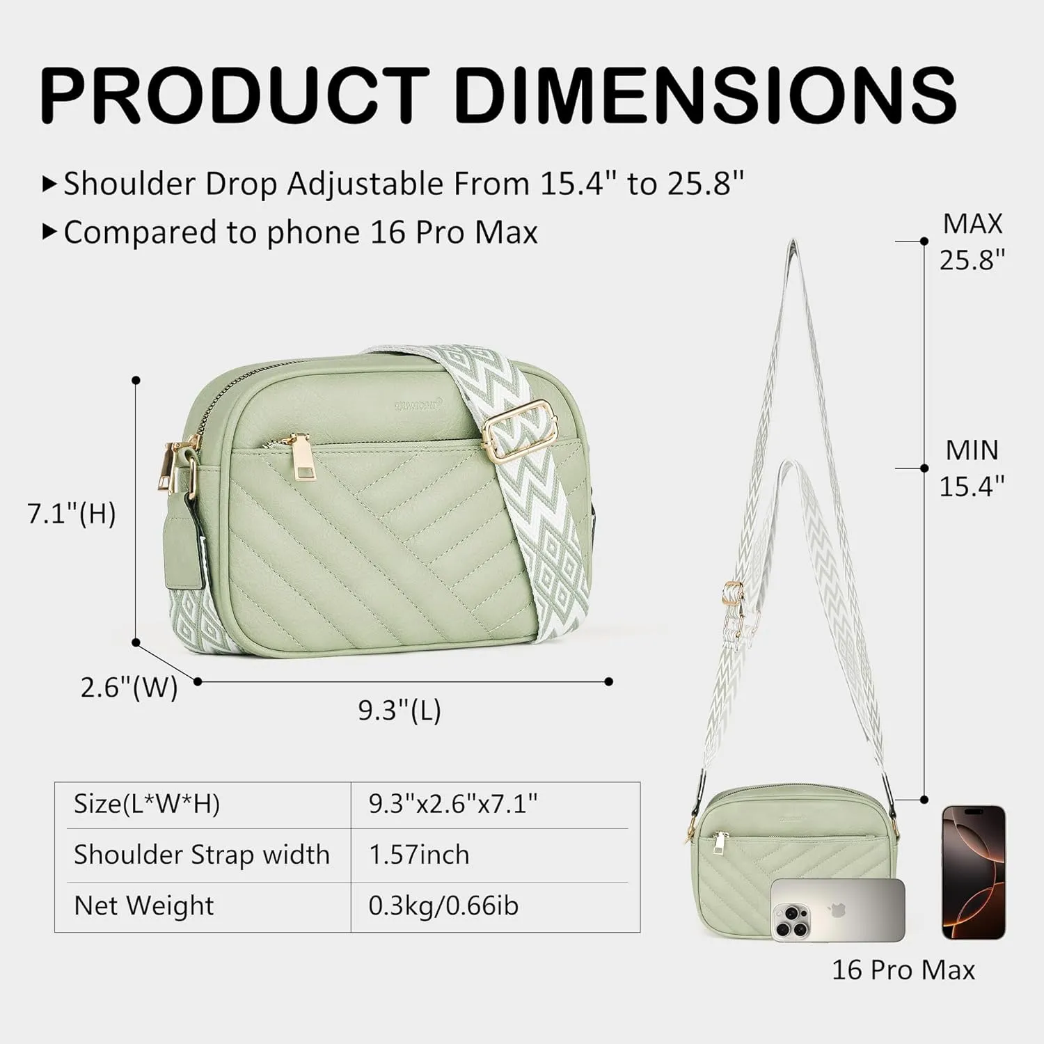 Crossbody Bags for Women Purses for Women Vegan Leather crossbody purse Handbags with Ajustable Strap