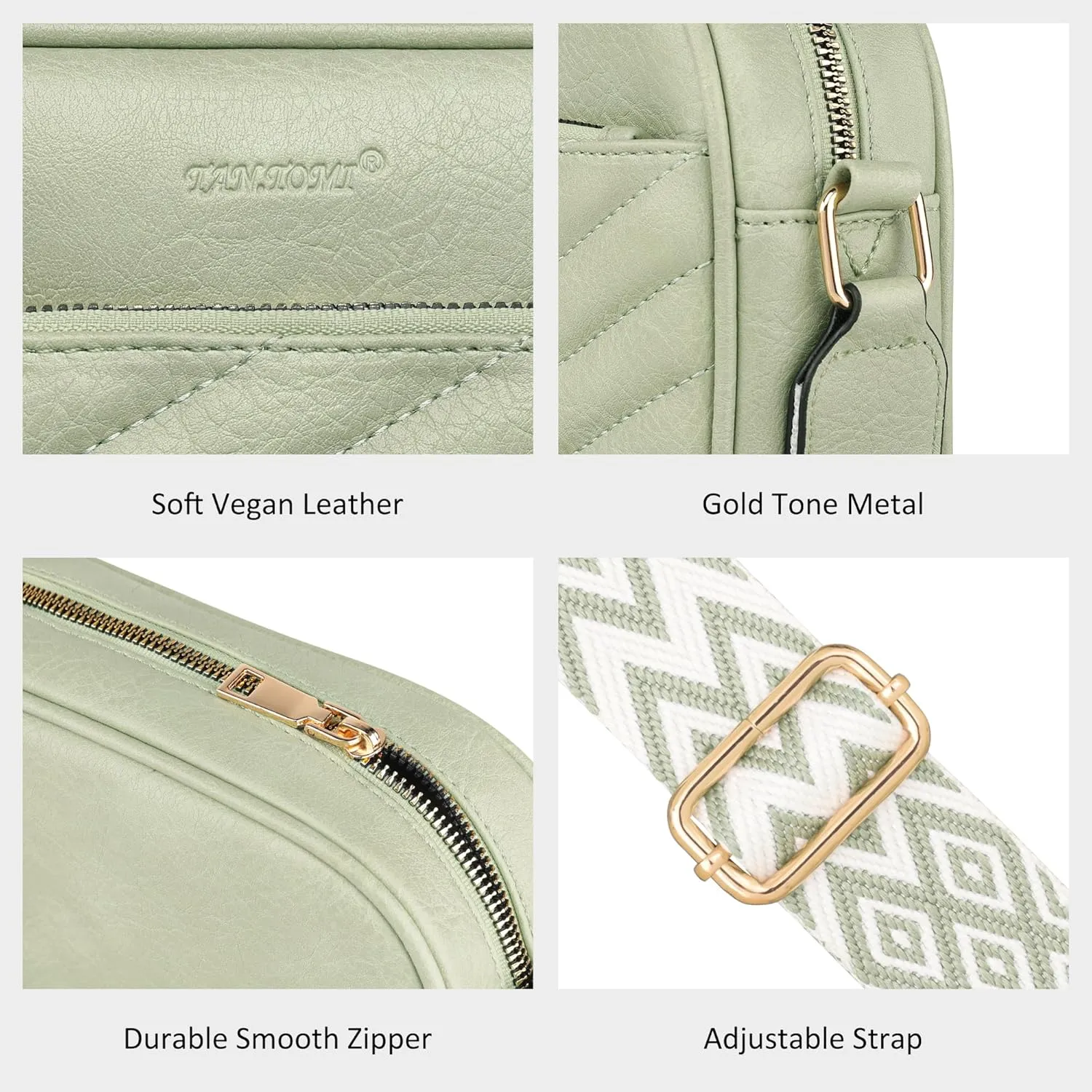 Crossbody Bags for Women Purses for Women Vegan Leather crossbody purse Handbags with Ajustable Strap