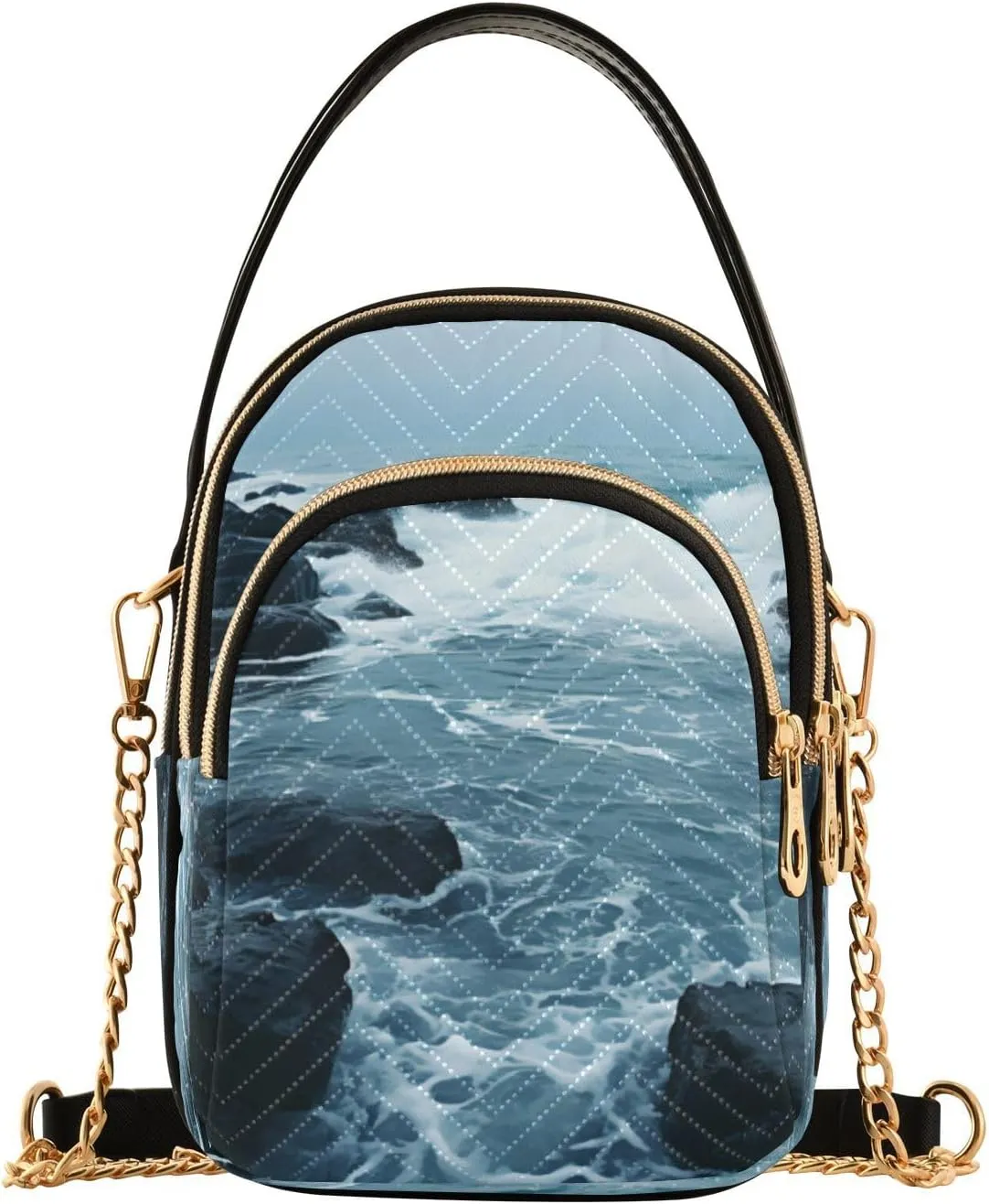 Crossbody Bags for Women Rocky Waves Women's Crossbody Handbags Leather Purses Shoulder bag