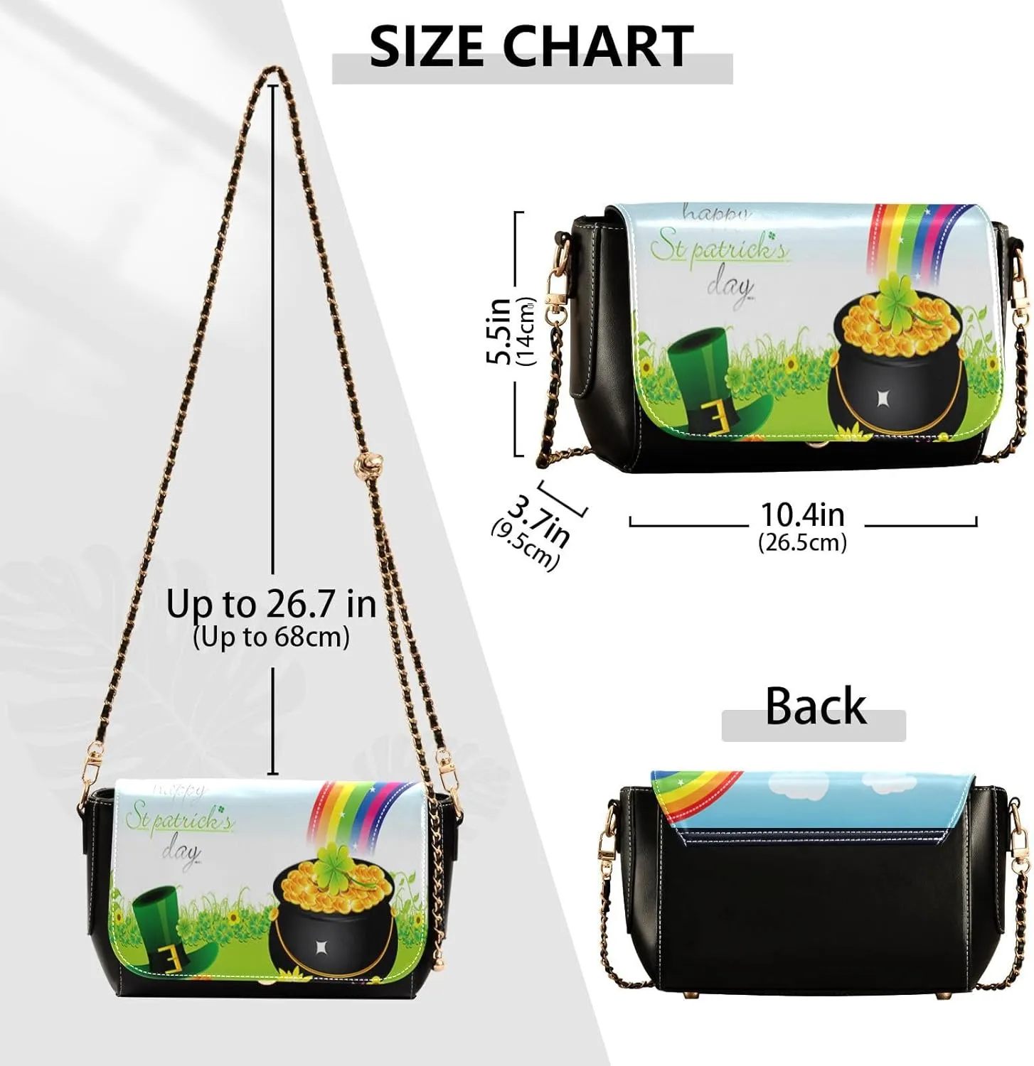 Crossbody Bags for Women Trendy Women's Black Shoulder Bag Small PU Leather Flap Cross Body Bag Handbags
