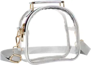 Crossbody Purse Transparent Tpu Bag Large Capacity Shopping Tote Fashion Handbag Multifunctional Bag for Mom Grandma