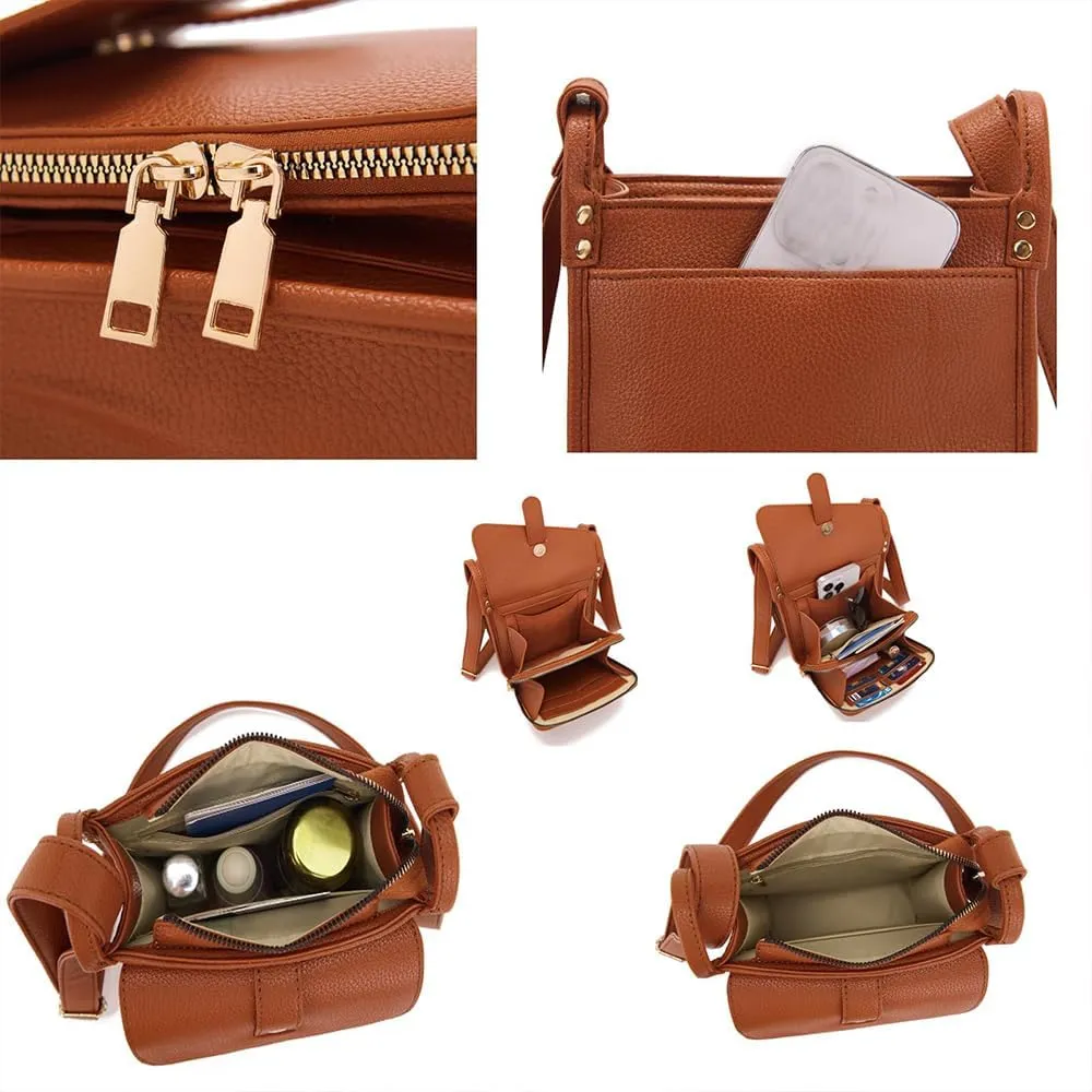 Crossbody Purses for Women,Dollver Unique Design Crossbody Leather Bag