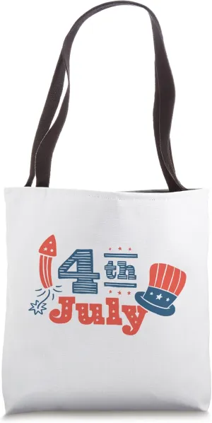 Custom 4th of July Design - Limited White Print Tote Bag