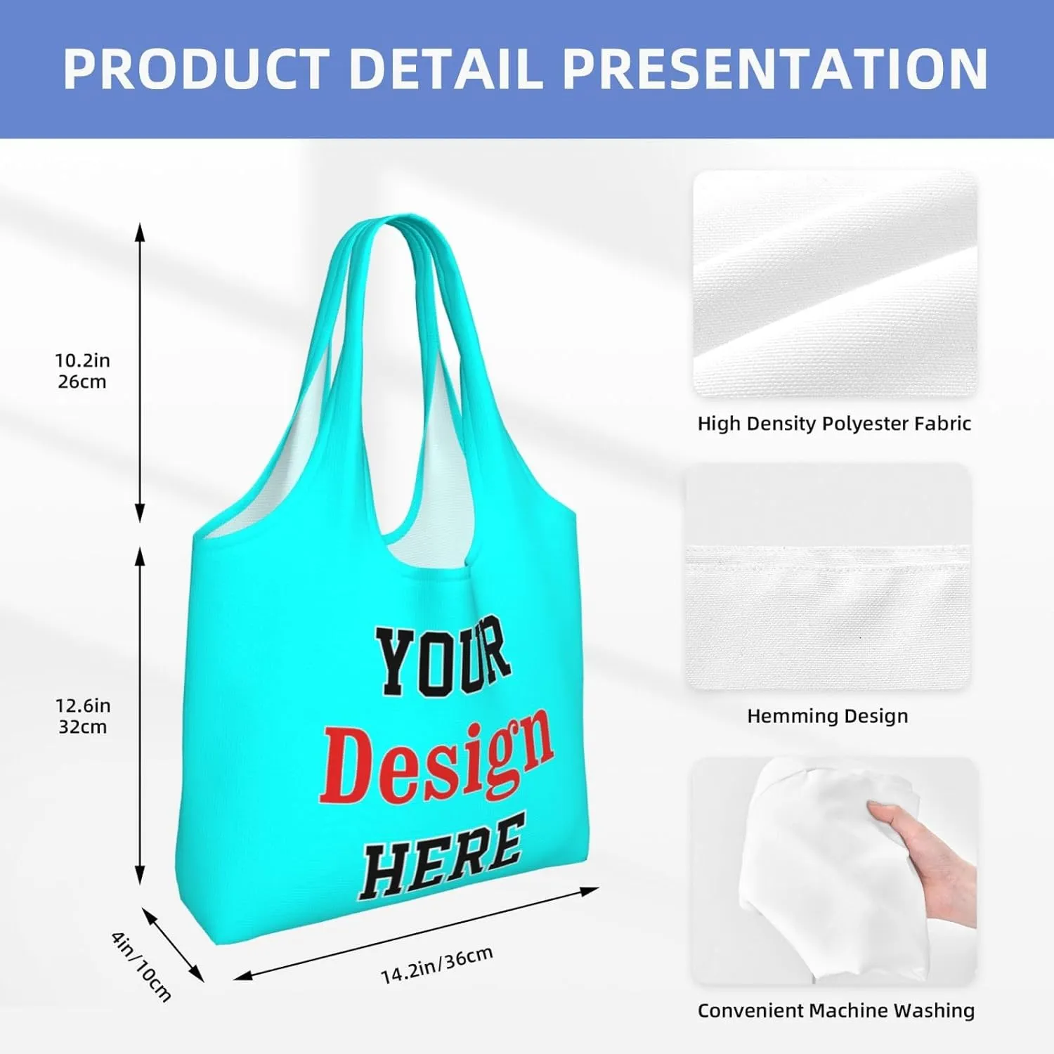 Custom Canvas Tote Bag Personalized Tote Bag For Women Men Custom Bags With Your Logo Image Text Name Customized Gifts