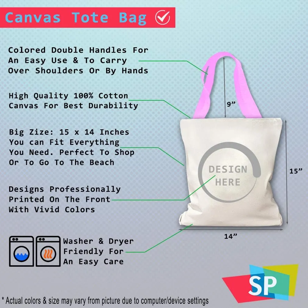 Custom Canvas Tote Shopping Bag Foundation of Alcohol Sarcasm Laughter Reusable Beach for Women