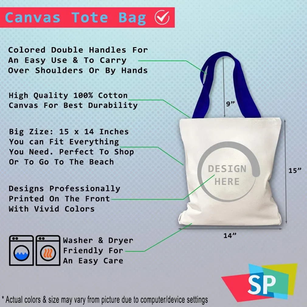 Custom Canvas Tote Shopping Bag Tricolored Heron James Audubon Birds Animals Fowl Birds Gifts