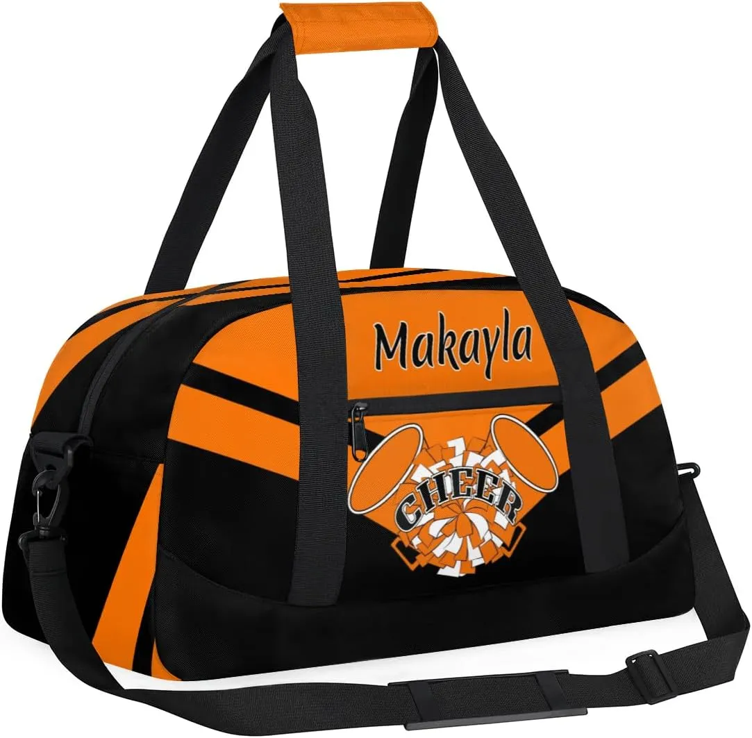 Custom Cheerleader Bag Dance for Girl Personalized Name Cheer Duffle Bag Cheerleading Gifts Overnight Bags