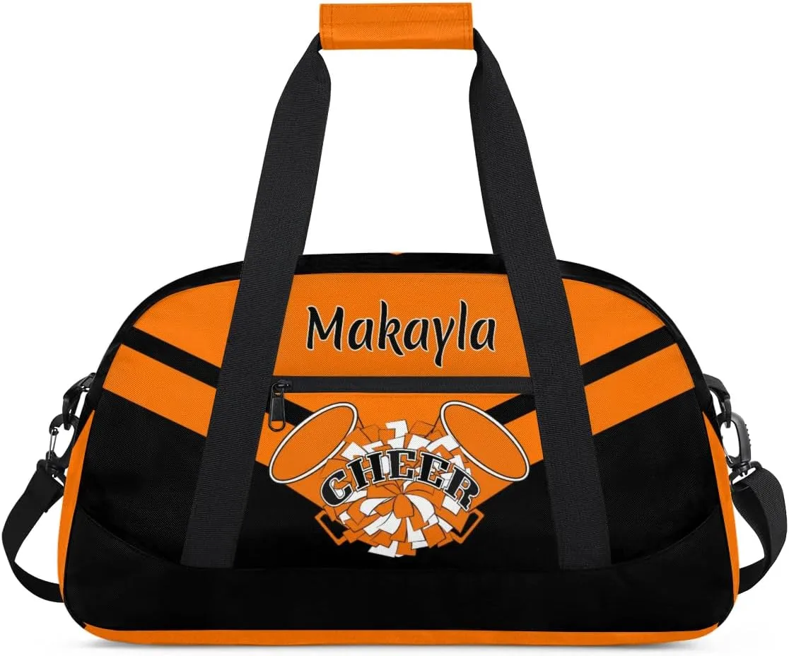 Custom Cheerleader Bag Dance for Girl Personalized Name Cheer Duffle Bag Cheerleading Gifts Overnight Bags