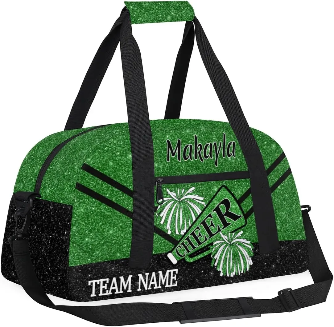Custom Cheerleading Bag for Girls with Name and Team Name Personalized Cheer Duffle Bag Kids Weekend Travel Bag