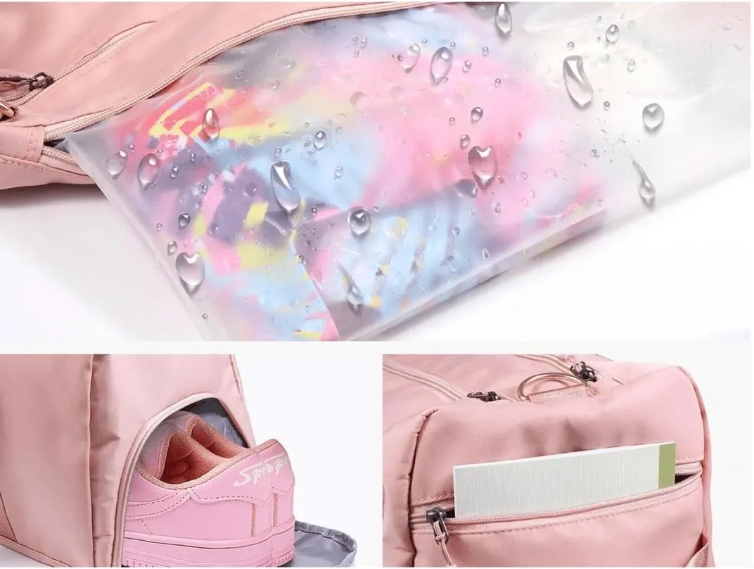 Custom Gym Bag - Durable & Stylish Personalized Duffle for Men & Women (Pink With Text)