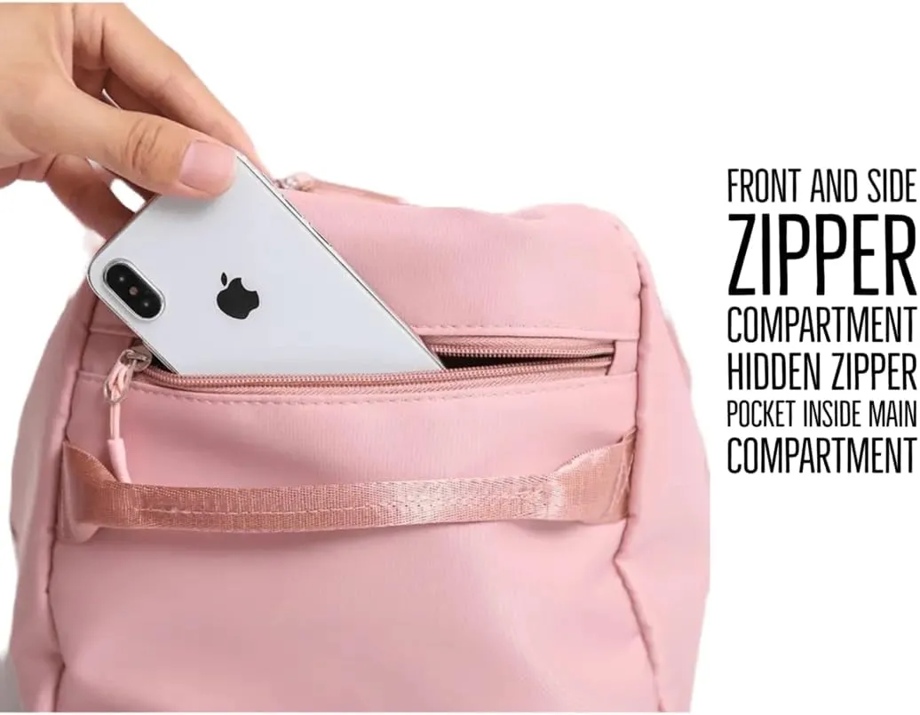 Custom Gym Bag - Durable & Stylish Personalized Duffle for Men & Women (Pink With Text)