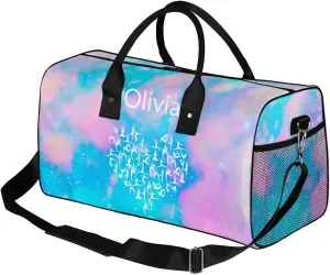 Custom Gymnastics Duffel Bag Personalized Name Dance Ballet Bags Waterproof