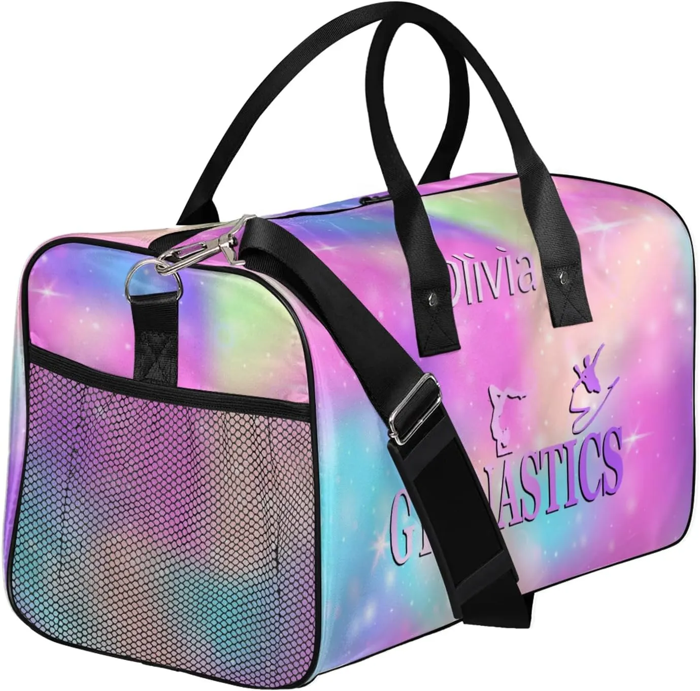 Custom Gymnastics Duffel Bag Personalized Name Dance Ballet Bags Waterproof